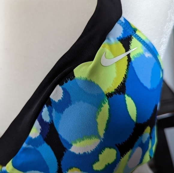 Nike bikini top reversible black or print woman's Sz M - Picture 10 of 11